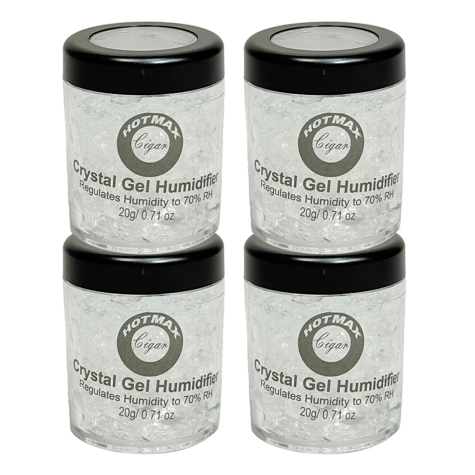 RH 70% 2-Way Humidity Control Transparent Crystal Gel Cigars Humidor Jar Refillable Humidifier Jar