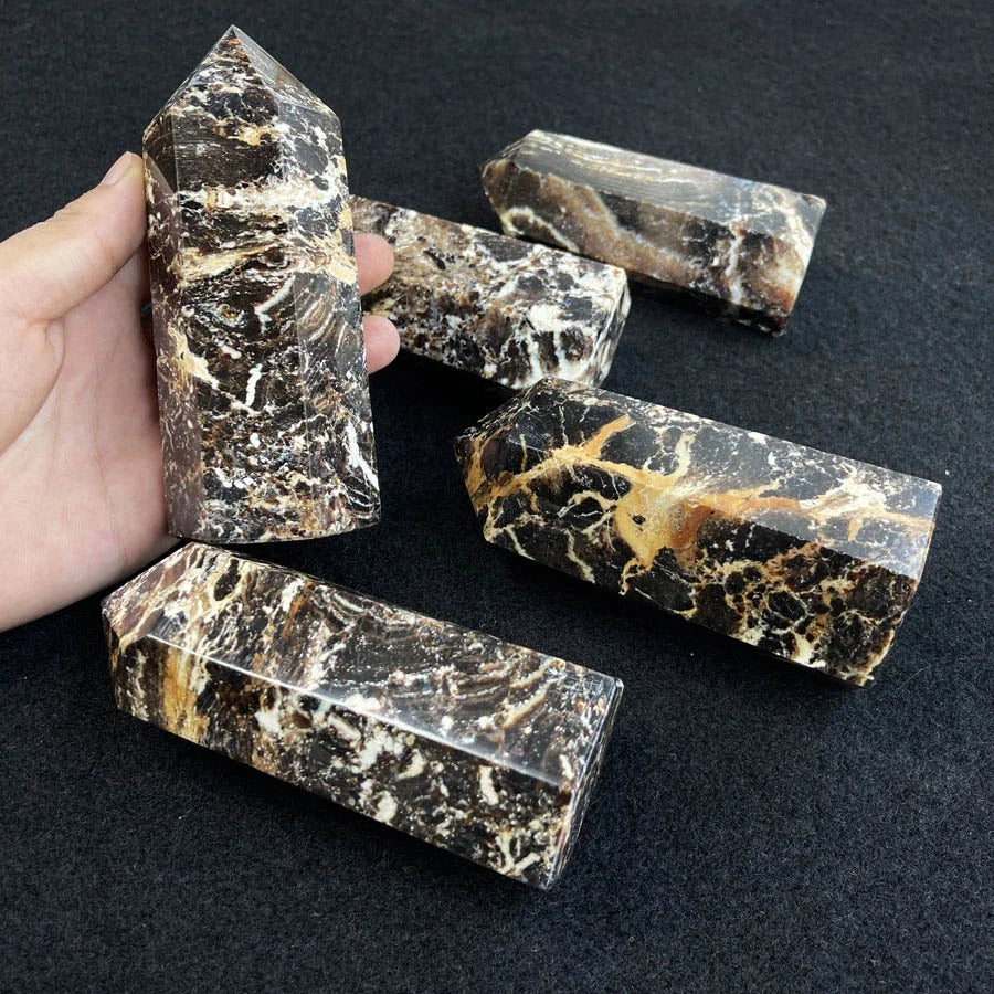Wholesale Natural Crystal Healing Stones Black Opal Tower for Sale