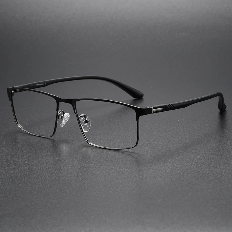 P9952 Business Eyeglasses Tr90 Frames Optical Custom Eyewear Manufacturers Men Acetate Titanium Optical Square Frames Shenzhen