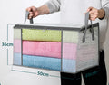Modern PVC Netting Folding Storage Bags Double Tiers Large-Capacity Foldable Blanket for Bedroom & Living Room Organization