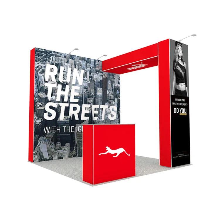 Foldable 10 X 10 SEG Popup Arch Backdrop Stand Portable Easy Assembly Modular 10x10 Exhibition Stand Display Trade Show Booth