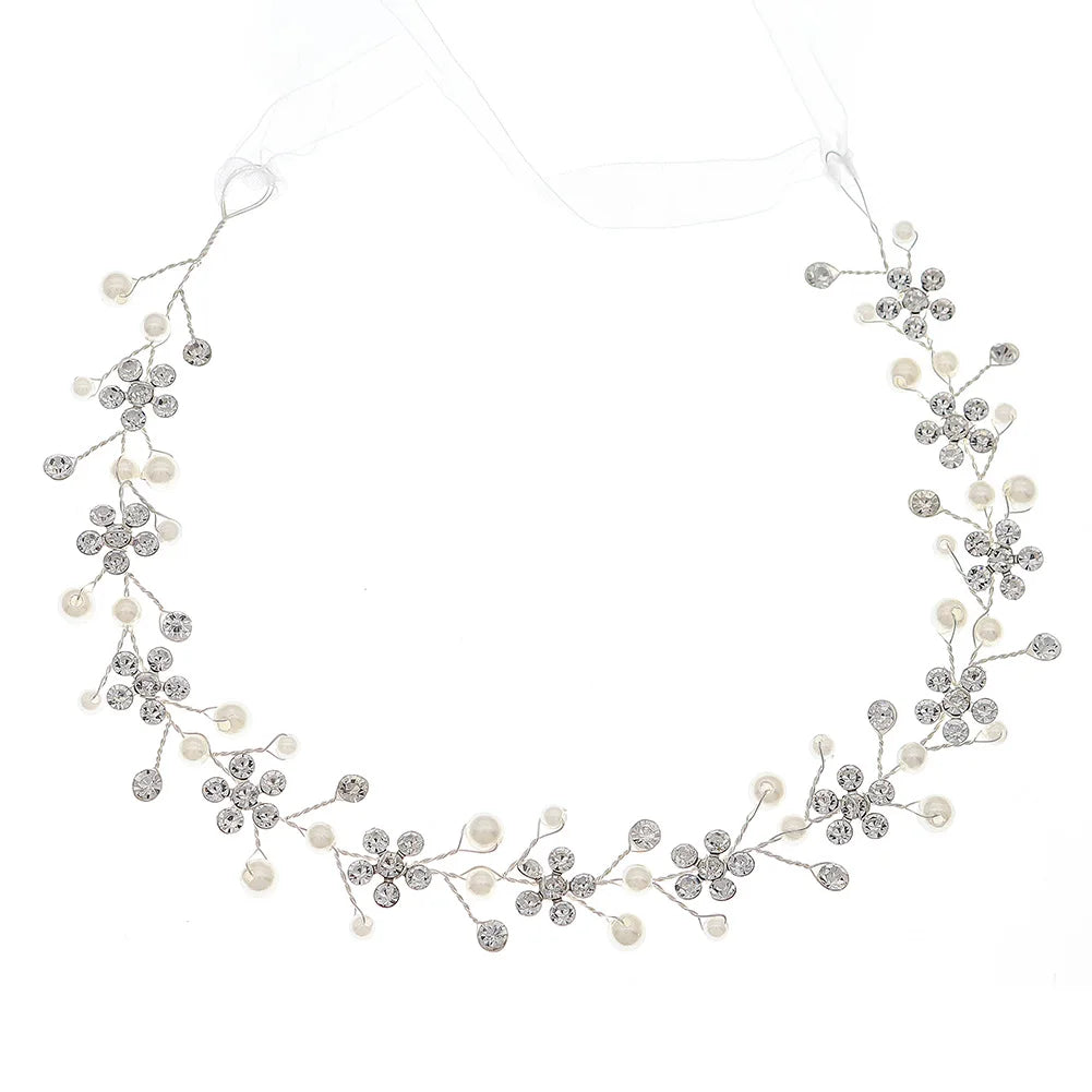 Wholesale Silver Hair Jewelry Wedding Jewelry Accessories Set Hair Vine Bridesmaid Bridal Headband