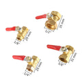 Brass/Copper 1/8"-1/2" Female BSP Thread Red Lever Handle Manual Water Ball Valve OEM Customizable Pipe Fitting Adapter