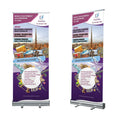 Advertising Roll up Display Banner With Adjustable Stand and Rolling System