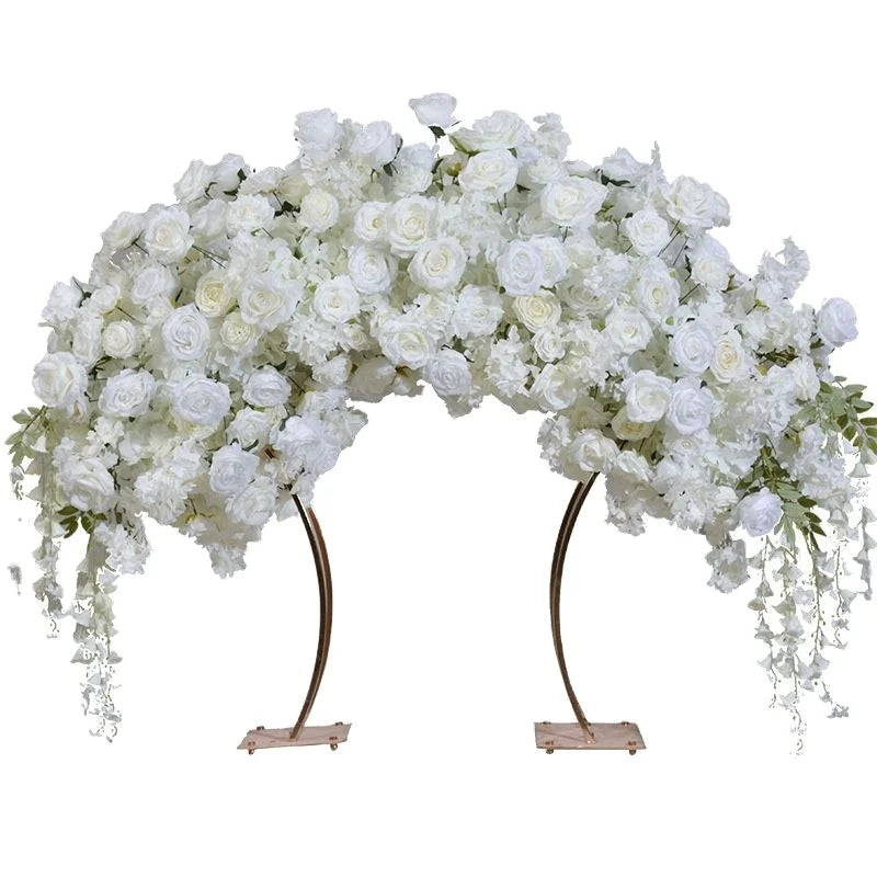 Table Decoration Hanging Artificial Flower Wedding Stage Hall Decorative Flowers Small Floral Arch Artificial Flower for Wedding