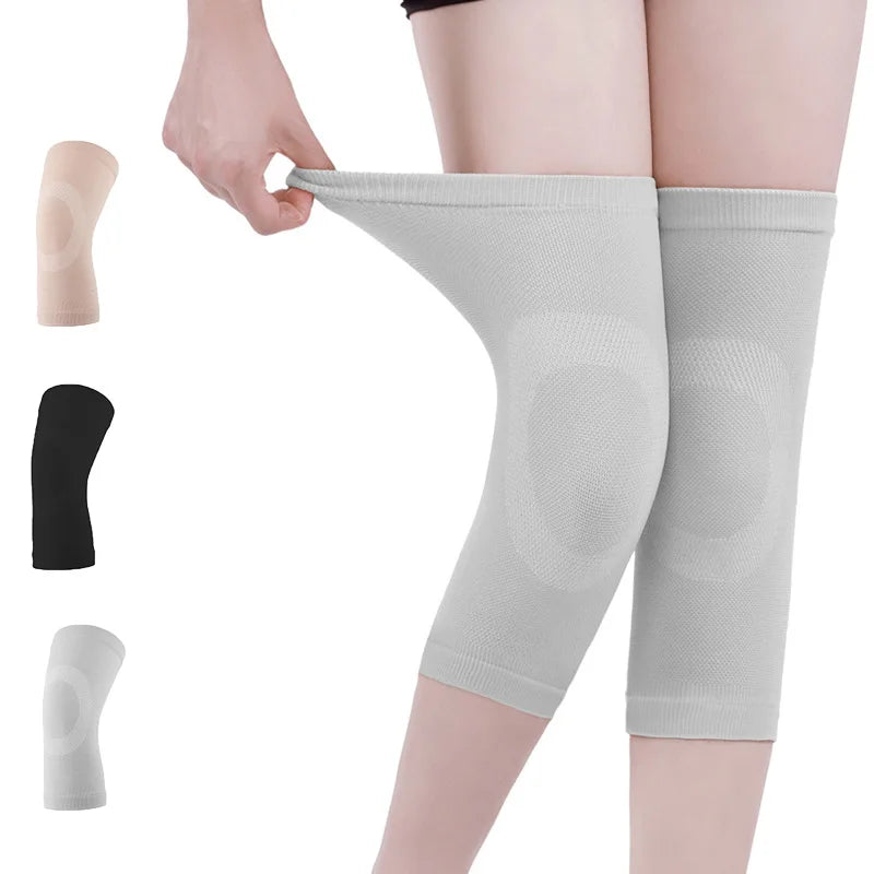 High Elastic Lightweight Beige Color Sport Leg Sleeve Knee Warm Support Protection