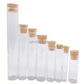 Glass Round Flat Bottom Test Tube with Cork and Aluminum Screw Lid for Candy