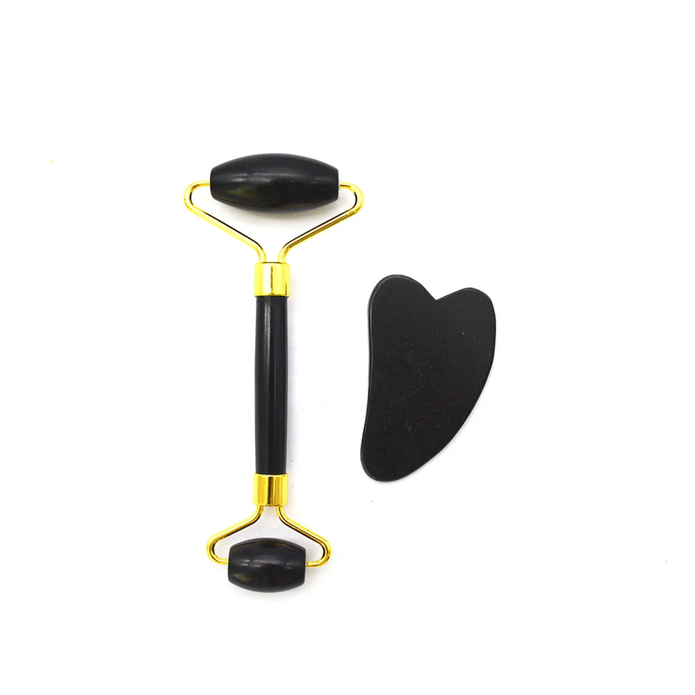 Gua Sha and Jade Roller Facial Tools for Face Improvement Upgraded for Wrinkles and Lifting Face Massager and for Puffiness
