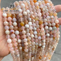 JD Wholesale 6-16mm 5A Natural Sakura Cherry Blossom Agate Round Loose Stone Beads for Jewelry Making Diy Bracelet Necklace