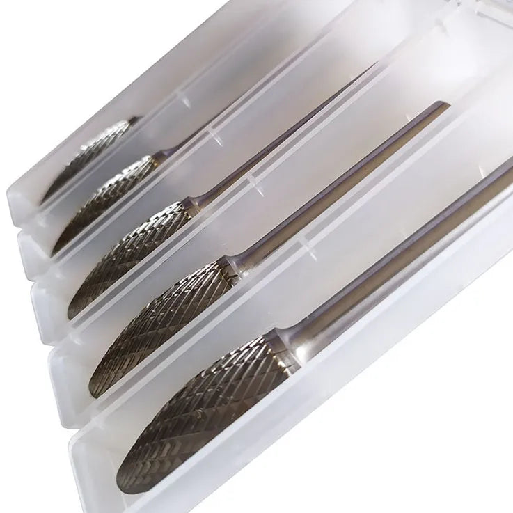 Manufacturer's 6.35mm/6mm/1/4\" Shank Solid Rotary Drill Burr Carbide Set Burs for Garden Cutting OEM Customization Supported