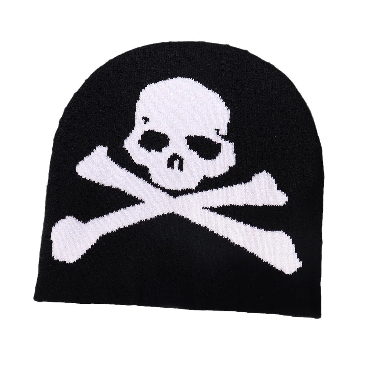 Wholesale Custom Unisex Acrylic Jacquard Beanie Hats with 3D Embroidery Full Print Skull Cap & Letter Pattern for Winter Warmth