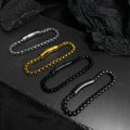 Vintage Personalized Unique Design Hip Hop Punk Mens Jewellery Gold Plated Bangle Stainless Steel Hand Wrist Chain Bracelet