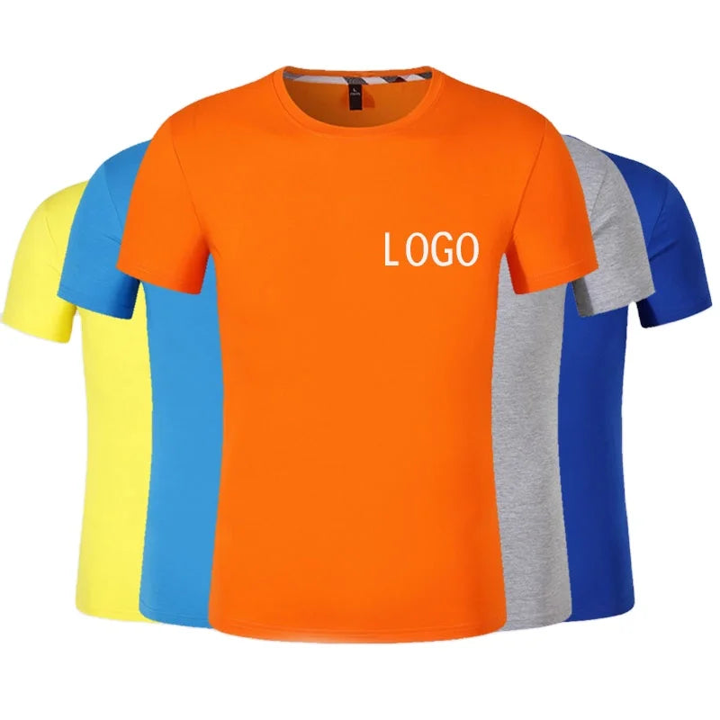 Spandex Cotton Men Casual Woven 180g Breathable Short Sleeve Blank T-shirt