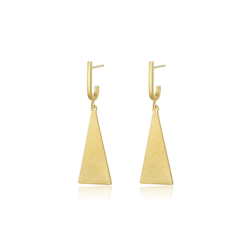 Europe and America Fashion Gold Jewelry Women's Geometric Drop Stud Earrings for Wedding and Party Perfect Gift
