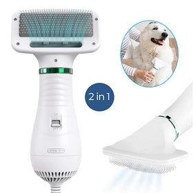 2024 New Portable 2 in 1 Dog Hair Dryer Grooming Comb Regulating Temperature Pet Hair Dryer