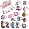 Personalized Character pink Cowgirl Hat Boot Pvc Custom logo Cute Anime Rubber Key Chains Toy Charms Accessories for Keychains