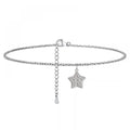Minimalist Fashion Non Tarnish Water Proof Jewelry Pvd Plated Star Stainless Steel Anklets for Women 2024
