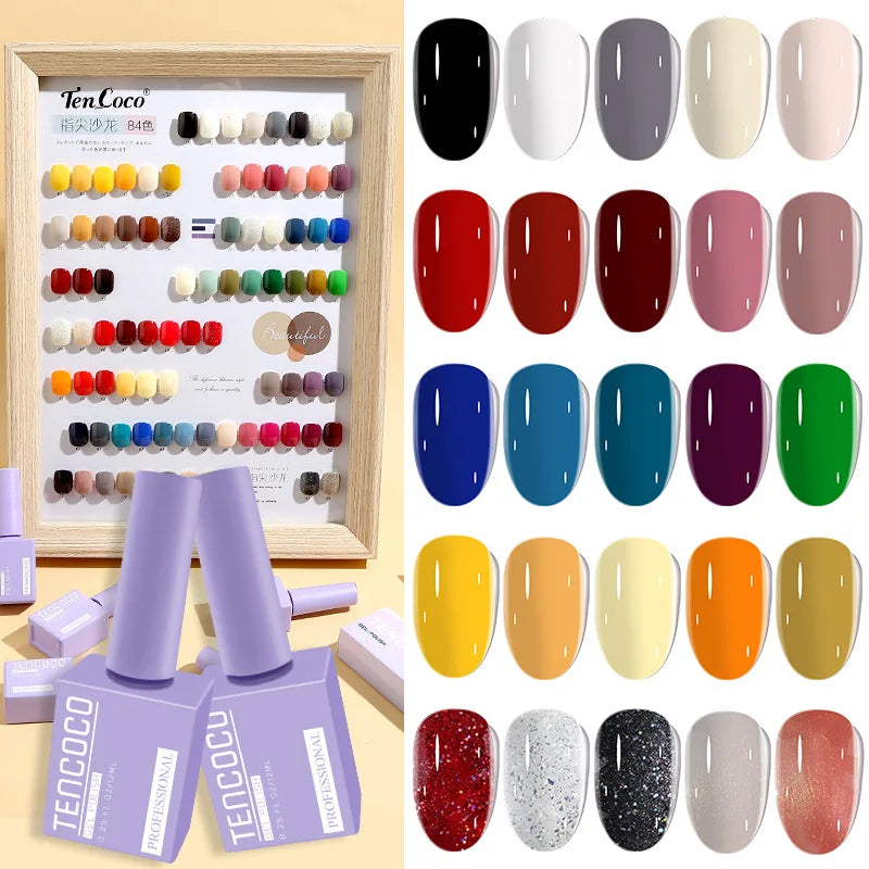 Colourful High Quality 84 Colors Nail Gel Polish UV/ LED Gel Polish Nail Art DIY Nail Painting Colors Customs LOGO