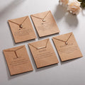 G307 9 Styles Charm Girl Gift Wish Card Gold Pendant Chain Geometric Star Heart Choker Necklace Jewelry for Women