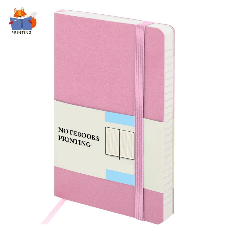Custom Colorful Best Selling A4 Luxury Elastic Band PU Leather Agenda Planner pink Journal Notebooks Printing