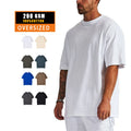 Street Hip-hop 290gsm Man's Plain Boxy Fit 100% Cotton Shirt Oversized Drop Shoulder Tshirt Men