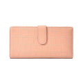 Women Clutch Bag Long PU Leather Card Holder Purse Crocodile Pattern Wallet