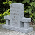 Resin Animal Pattern Art Pet Memorial Figurine Hand-painted Paw Prints Mini Bench Design Outdoor Greenery Landscapes Beloved