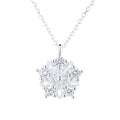 925 Sterling Silver Necklace Cubic Zirconia Women'S Pendant Necklace Jewelry   Exquisite Fashion Wholesale Joyeria Bisuterias