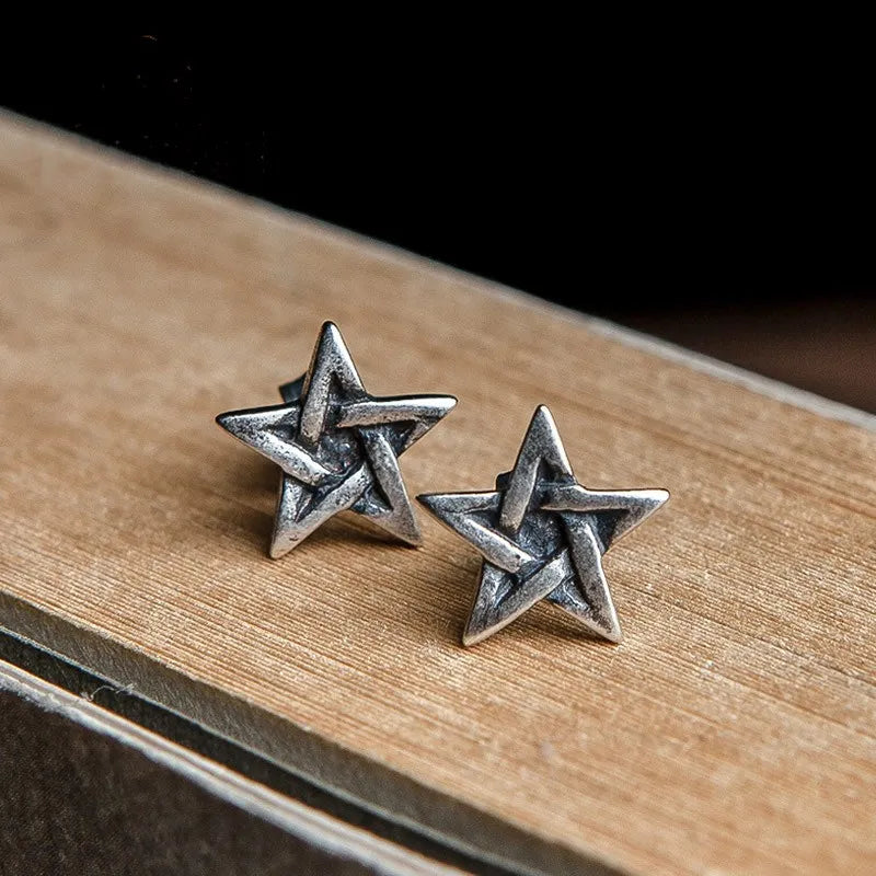 2020 S925 Sterling Silver Geometric Pentagram Ear Clips Women Earrings Jewelry Earrings for Gift