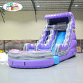 Customized Commercial PVC Inflatable Outdoor Water Slide Park for Kids with Pool 5-10 Passengers