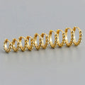 Simple Fashion Glossy Beads Gold Huggies Hoop Earrings for Women Gothic Piercing 925 Sterling Silver Jewelry Accessories