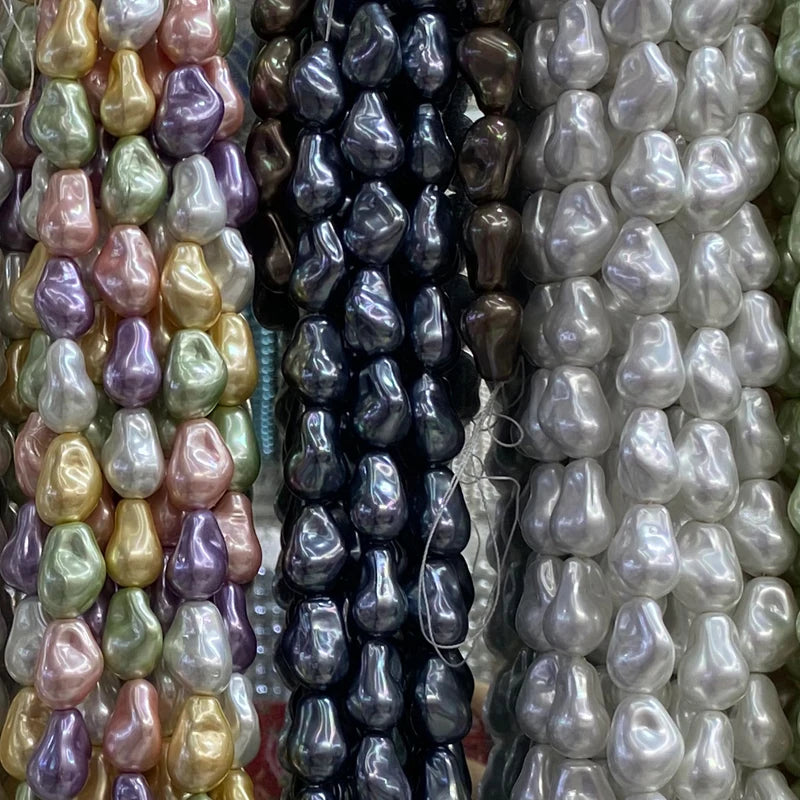 Natural Shell Synthetic Baroque Pearl Skewers 14x21mm Colorful Jewelry Production Factory Price