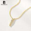 Fine Jewelry Designer Trendy Chic Light Luxury 925 Sterling Silver Inlaid Zircon Cutting Edge Pendant Necklaces for Women