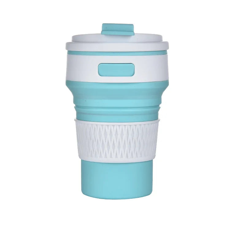 Drink Cup Folding Drinking Collapsible Travel 350ML Iced Reusable Turkish Coffee Custom Silicone Kids Water Cup With Lids