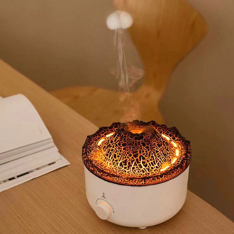 560ml Flame Aromatherapy Diffuser Timing Remote Control Jellyfish Aroma Air Humidifier Ultrasonic Essential Oil Diffusers