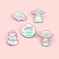 New Arrival Alien for Plated Enamel Pins Funny Bag Lapel Badge Button Cartoon Jewelry Gift for Kids