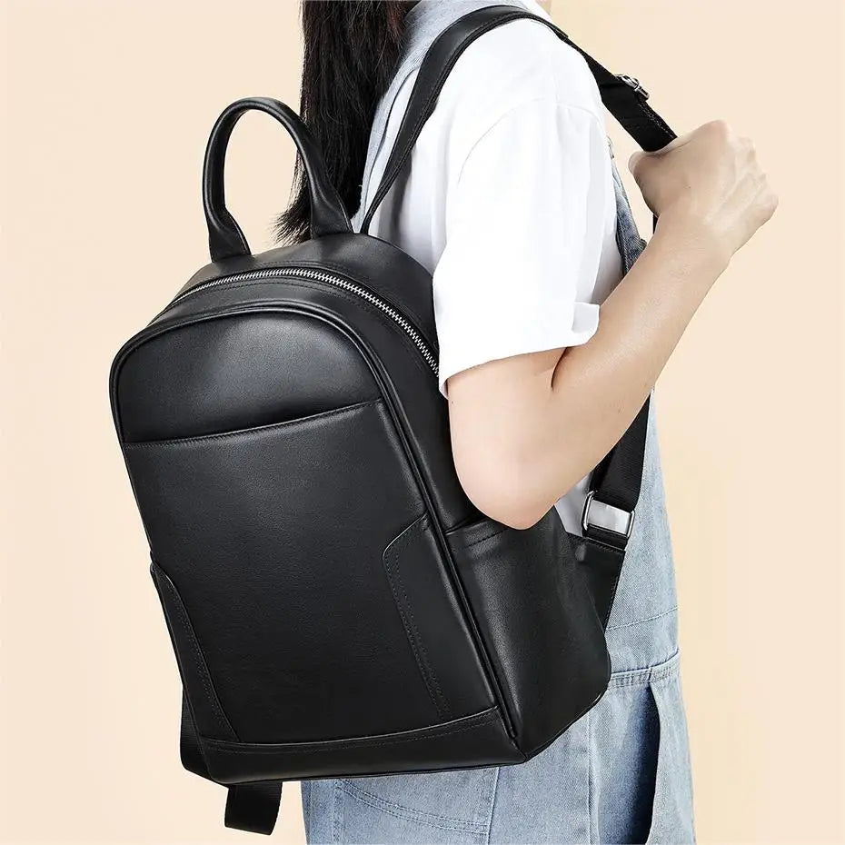 WESTAL Cowhide Leather Backpack Women Mochilas Mujer Student Schoolbag Rucksack Backpack Travel Bag Genuine Leather Backpack
