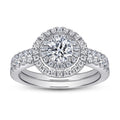 Temperament Sterling Silver Women Ring Set Cubic Zirconia Ring Wedding Ring