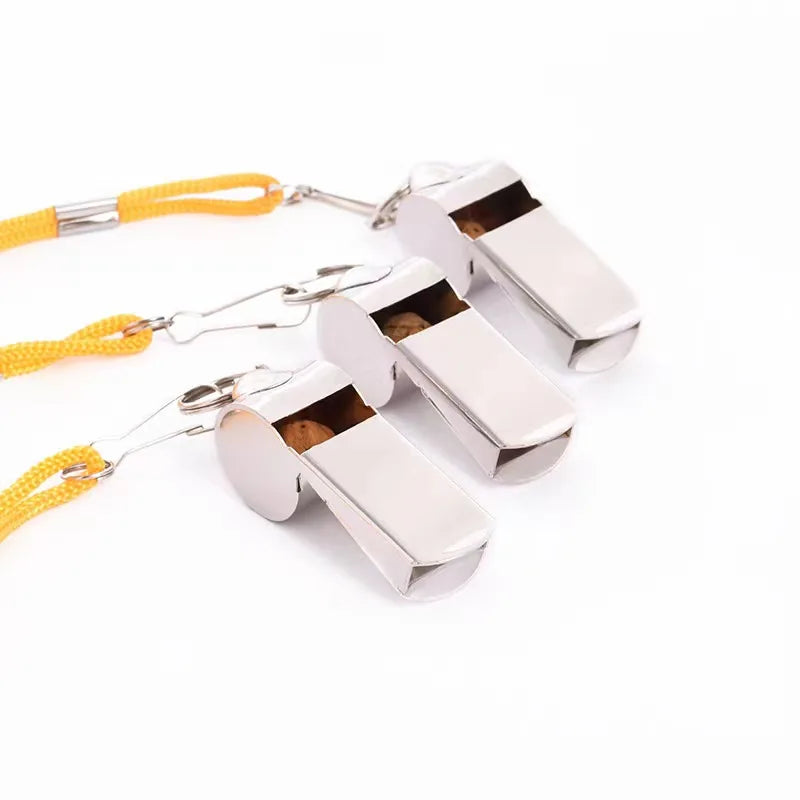 Referee Whistle  Stainless Steel Whistle Sports Whistle Sports Supplies with Lanyard
