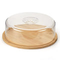 Bamboo Dessert Cake Cheese Box Clear Acrylic Lid Lunch Box with Bamboo Storage Crisper Dust Proof  Bamboo Crafts Kitchen
