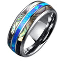 Littfun Men's Women's Stainless Steel Shell Inlaid Fashion Drip Glue Ring Jewelry Multi-Occasion Special Occasions Novelty Gift