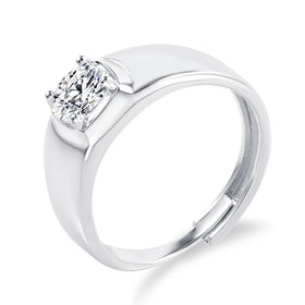 Factory Custom Luxury Jewelry 925 Sterling Silver 1ct VVS Moissanite Diamond Wedding Engagement Rings for Men