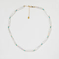 Niche Handmade Design 925 Sterling Silver Gold Plated Turquoise Freshwater Pearl Beaded Necklace Ready to Ship Custom