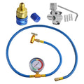 OEM Car AC Refrigerant Charge Hose Kit with Gauge 1/2" Recharge Measuring Kit for Air Conditioning