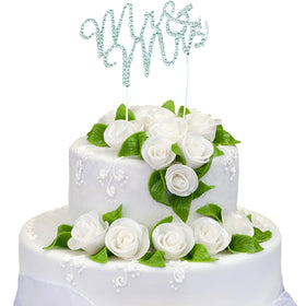 Luxury Shining Diamond Mr and Mrs Cake Topper for Wedding Cake Decorations Sparkle Bride and Bridegroom Cake Topper