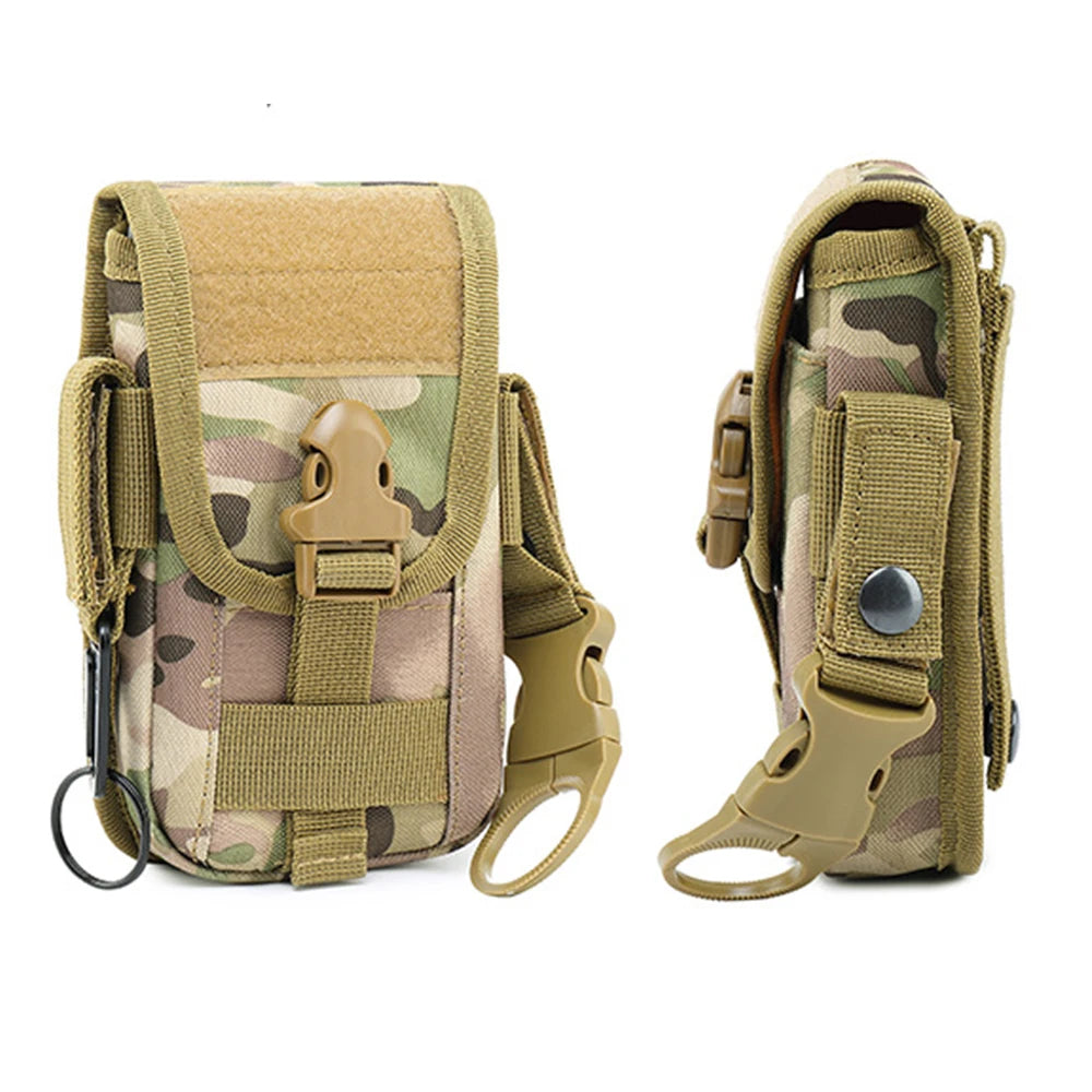 Camouflage Tactical Waist Pouch Molle Bag Belt Phone Pouch Case Holster Purse Tactical Pouch Universal Belt Waist Bag for Men