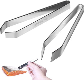 Stainless Steel Flat and Slant Fish Bone Tweezers Pliers Metal Remover Tool