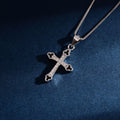 Wholesale Pendant Jewelry Rhodium Plated Cubic Zirconia Cross God Retro Pendant 925 Sterling Silver Fine Jewelry Pendant