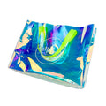 Bolsa De Mano De PVC Promotional High Quality Customized PVC Shopping Tote Bag Iridescent Color Plastic Tote Bag