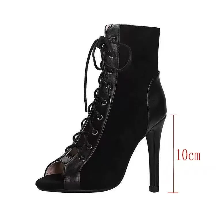 Black 7cm 10cm Stiletto Jazz Dance Shoes Free Latin Boots Ballroom Footwear Party Dancing Shoes for Women